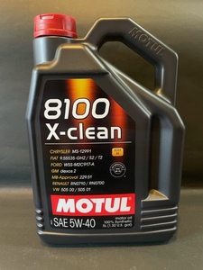 MOTULモチュール8100 X-Clean 5W40（5L）＝７，３３０円