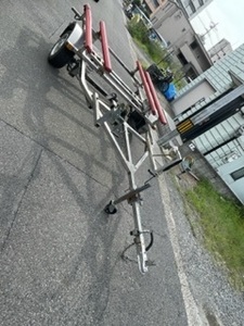 2 boat loading . stainless steel trailer 