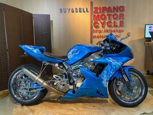 □ YAMAHA YZF-R1 RN091 逆車 ヤマハ 28118km 1000cc ブルー オールペン ロンスイ フルカスタム 2002年式 実動! ウォンウォン 札幌発 ★