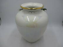 【花瓶】 陶花装飾　花瓶　フラワーベース 金彩_画像2
