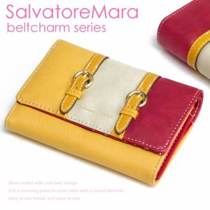 送料無料 サルバトーレマーラ 財布 レディース 二つ折り財布 ブランド おしゃれ Salvatore Marra 新品 レッド