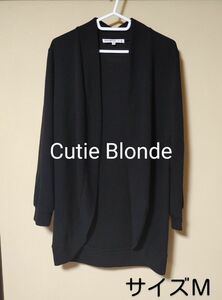 Cutie Blonde＊カーディガン・サイズＭ＊ニット・長袖＊無地・ブラック系＊トップス・レディース＊秋服