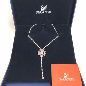 【極美品】SWAROVSKI スワロフスキー ネックレス フラワー ビジュー 花