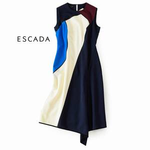 美品★素敵476★ESCADAエスカーダ17万★42size/15号★ワンピースY219