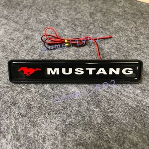  MUSTANG◎フロントグリル バッジ led ランプ 1個 エンブレム DIY バンパーグリルカバー 飾り防水防塵 車アクセサリー 12V