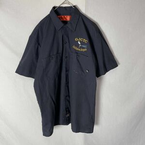 ディッキーズ　半袖ワークシャツ　古着　Mサイズ　グレー　ヴィンテージ WORK WEAR