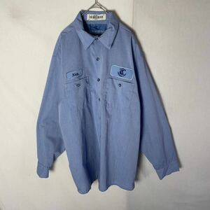 CINTAS 長袖ワークシャツ　古着　XLサイズ　ライトブルー　ヴィンテージ WORK WEAR