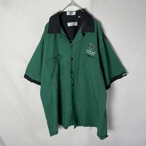 ANDERSON UNIFORM 半袖オープンカラーシャツ　古着　Lサイズ　グリーン　ヴィンテージ WORK WEAR