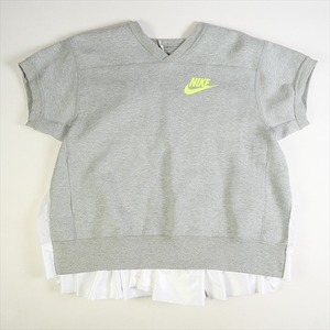 sacai サカイ ×NIKE Short Sleeved Sweater Top Shirt 716923 スウェット 灰 Size 【M】 【新古品・未使用品】 20777074