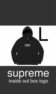 【Supreme】Inside Out Box Logo Hooded Sweatshirt Black size L 新品未開封