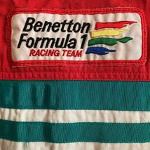 80年代　ビンテージ Benetton Formula 1 ベネトンフォーミュラ ブルゾン　ジャケット　スタジャン　F1レーシング綿100% コットン　ジャンク_画像2