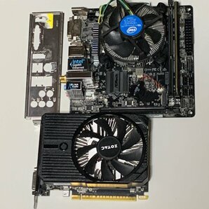 【中古】ASRock H310M-ITX/ac Core i3-8100 8GBメモリ 1枚 ZOTAC GTX1050 ZT-P10500A-10L / LGA1151 Mini-ITXの画像1