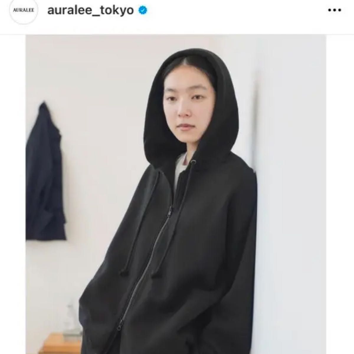 ss AURALEE ホワイト カシミヤ ヘリンボーン カバーオール ブルー