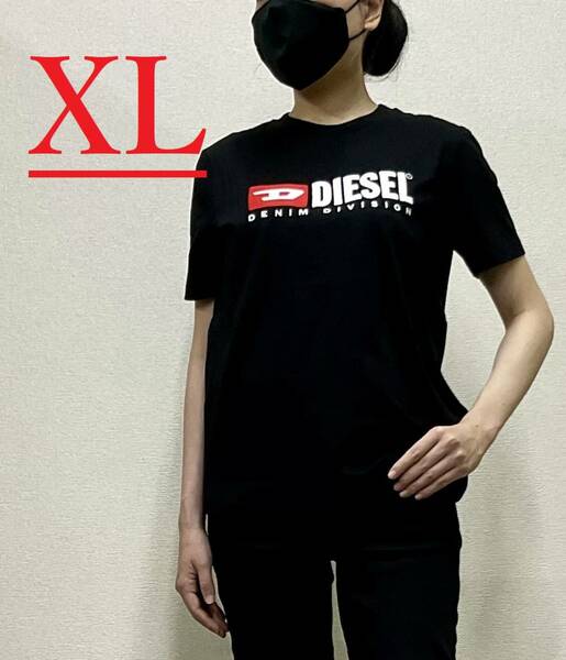 ディーゼル　レディース　Tシャツ 20A23　XLサイズ　ブラック　新品 タグ付　ギフトにも　DIESEL　T-REG-DIV　A05033 0GRAI　リバイバル
