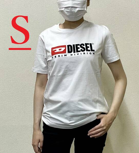 ディーゼル　レディース　Tシャツ 20B23　Sサイズ　ホワイト　新品 タグ付　ギフトにも　DIESEL　T-REG-DIV　A05033 0GRAI　リバイバル