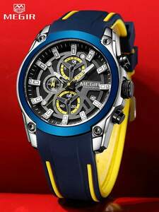 腕時計 メンズ クォーツ スポーツ腕時計 メンズ 防水シリコンストラップ マルチ機能 ミギール