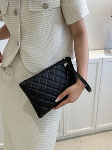  lady's bag clutch bag casual . simple style. fashonabru. solid color. stitch embe rope clutch ba