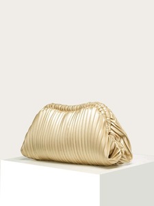 lady's bag clutch bag medium Gold fan key Mini ma list car - ring bag 