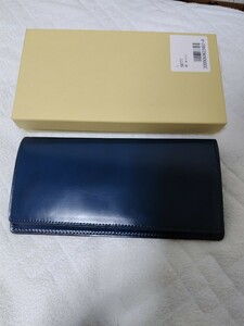 新品　Fico フィーコ　メンズ　コードバン長財布　青緑系