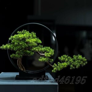 新入荷★高品質 盆栽 フェイクグリーン 人工観葉植物 松葉ヒノキ 卒業式 庭 机 家の居間