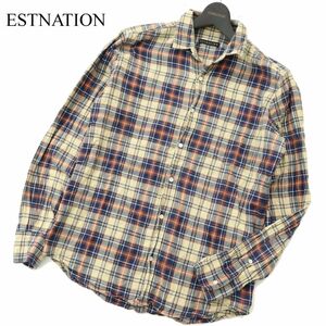 ESTNATION エストネーション 通年★ 長袖 チェック シャツ Sz.M　メンズ　A3T09960_9#C