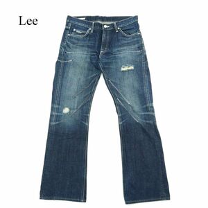 Lee リー × ナノユニバース別注 95025 クラッシュ＆リペア加工 ブーツカット デニム パンツ ジーンズ Sz.33　メンズ 日本製　A3B04178_8#R