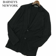 BARNEYS NEWYORK バーニーズ ニューヨーク 通年★ カット アンコン テーラード ジャケット Sz.S　メンズ 黒 日本製　A3T10031_9#O_画像1