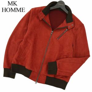 MK HOMME ミッシェルクラン オム フェイク スウェード★ スウィングトップ ドリズラー ジャケット ブルゾン Sz.51　メンズ　A3T10129_9#N