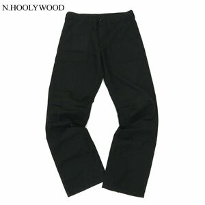 N.HOOLYWOOD ミスターハリウッド 通年 膝立体★ ベイカー ストレート パンツ Sz.36　メンズ 黒 日本製　A3B04309_9#R