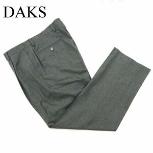 DAKS ダックス 秋冬 ウール★ ストレート スラックス パンツ Sz.48　メンズ グレー　A3B04336_9#Q