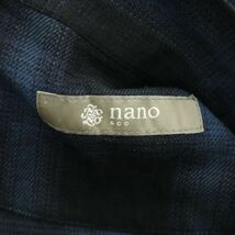 nano&co ナノユニバース 秋冬 長袖 オンブレー チェック★ シャツ カーディガン ガウン 羽織り Sz.M　メンズ　A3T10435_9#B_画像5