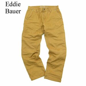 Eddie Bauer エディーバウアー 秋冬 裏起毛★ ダック地 ストレート パンツ Sz.32　メンズ アウトドア　A3B04525_9#Q