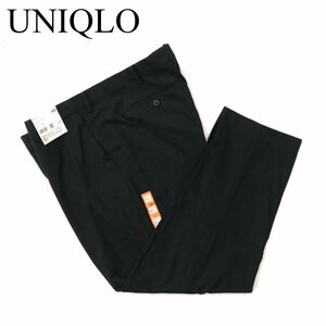 新品 21AW★ UNIQLO ユニクロ 秋冬 ストレッチ ヒートテック スマート スラックス パンツ Sz.105㎝　メンズ ネイビー 大きい　A3B04550_9#Q