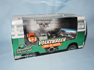 VW ワーゲン ワーゲンバス GreenLight Motorworld Air Cooled Drive-In Movie Theater VOLKSWAGEN 1:64 ５台セット ホイール違い