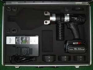 パナソニック EZ46A4K-B デュアル充電式圧着機 CV250mm2まで圧着可能 本体+圧着ダイスセット+ケース+18V-5.0A電池パック+充電器付SET 新品