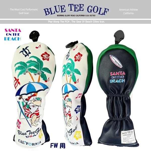 □FW-ブルーティーゴルフ 【サンタ オン ザビーチ SANTA ON THE BEACH】フェアウェイ用ヘッドカバー BLUE TEE GOLF SHC-001 送料無料