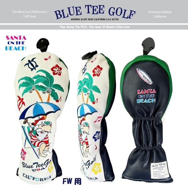 □ 送料無料 FW-ブルーティーゴルフ 【2023サンタ オン ザビーチ SANTA ON THE BEACH】フェアウェイ用ヘッドカバー BLUE TEE GOLF SHC-001