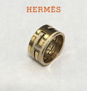 HERMES エルメス　ムーブアッシュ H ロゴ リング 指輪 13号 Ag 925