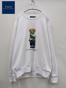 Polo Ralph Lauren/ポロラルフローレン/Polo Bear Sweatshirt/ポロベアクルーネックスウェット/前Vガゼット/SIZE L