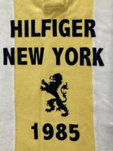 ★TOMMY HILFIGER トミーヒルフィガー 半袖ポロシャツ S 半袖シャツ 鹿の子 NEW YORK 1985 ネイビー イエロー ホワイト_画像4