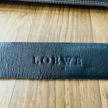 1円 ■美品■ LOEWE ロエベ リピート アナグラム PVC×レザー クロスボディ ショルダーバッグ 斜め掛けかばん ブラック_画像3