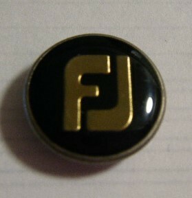 Foot Joy FJ / Footjoy Ball Marker для гольф -золота / черная кнопка типа кнопка Диаметр обработки смолы: около 1,5 см