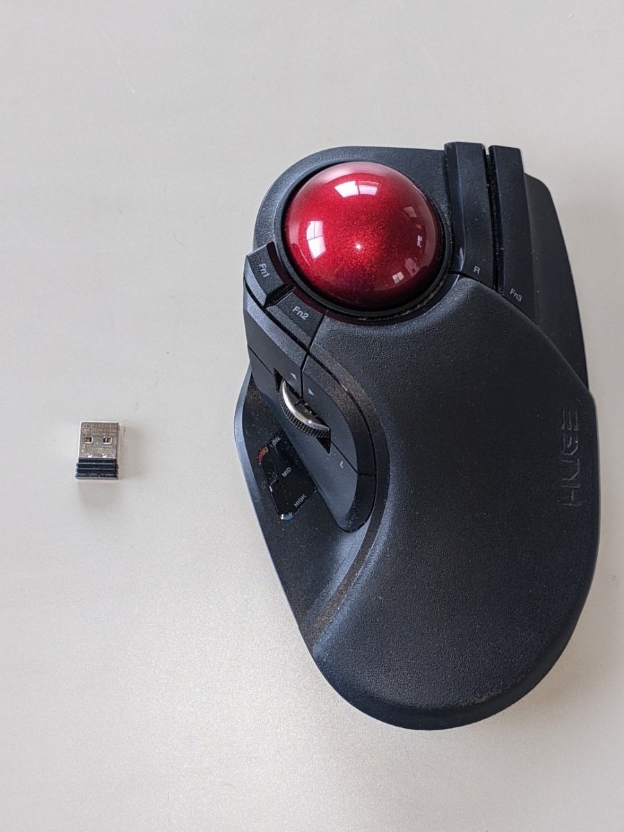 エレコム ELECOM ワイヤレストラックボール HUGE M-HT1DRBK(人差し指