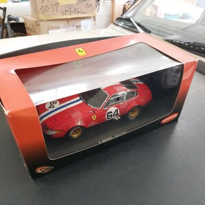 ◆京商1/18スケール フェラーリ365GTB/4 デイトナ、コンペティツィオーネ【レッドNo.64】難あり箱に経年劣化、透明部分剥がれあります、の画像9