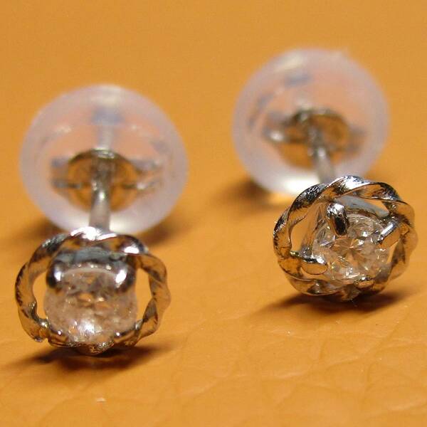 【新品】pt900/プラチナ/ダイヤモンド0.1ct/ピアス