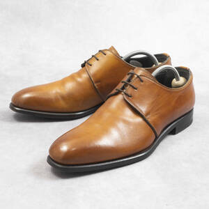 極上ITALY製『ISETAN MEN'S』革靴 40(24.5~25cm程度) ブラウン ビジネスシューズ 伊勢丹 メンズ 管理9126