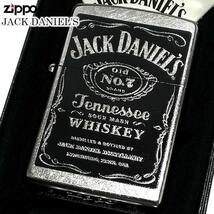 ZIPPO ライター ジャックダニエル ジッポ シルバー JACK DANIELS 黒 かっこいい ストリートクローム お酒 おしゃれ メンズ プレゼント_画像1