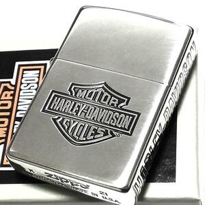 ZIPPO ハーレー ダビッドソン ロゴデザイン サイド彫刻 シルバー かっこいい ジッポライター 渋い 銀 おしゃれ