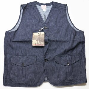 Workers K&T H MFG Co (ワーカーズ) Hunting Cruiser Vest - 6oz Indigo Denim / ハンティング クルーザーベスト 未使用品 size 42(XL)