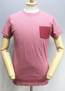 J.CREW (ジェイクルー) Slim Contrast Pocket Tee / ウォッシュド コントラスト ポケットTシャツ #A1017 未使用品 レッド size S